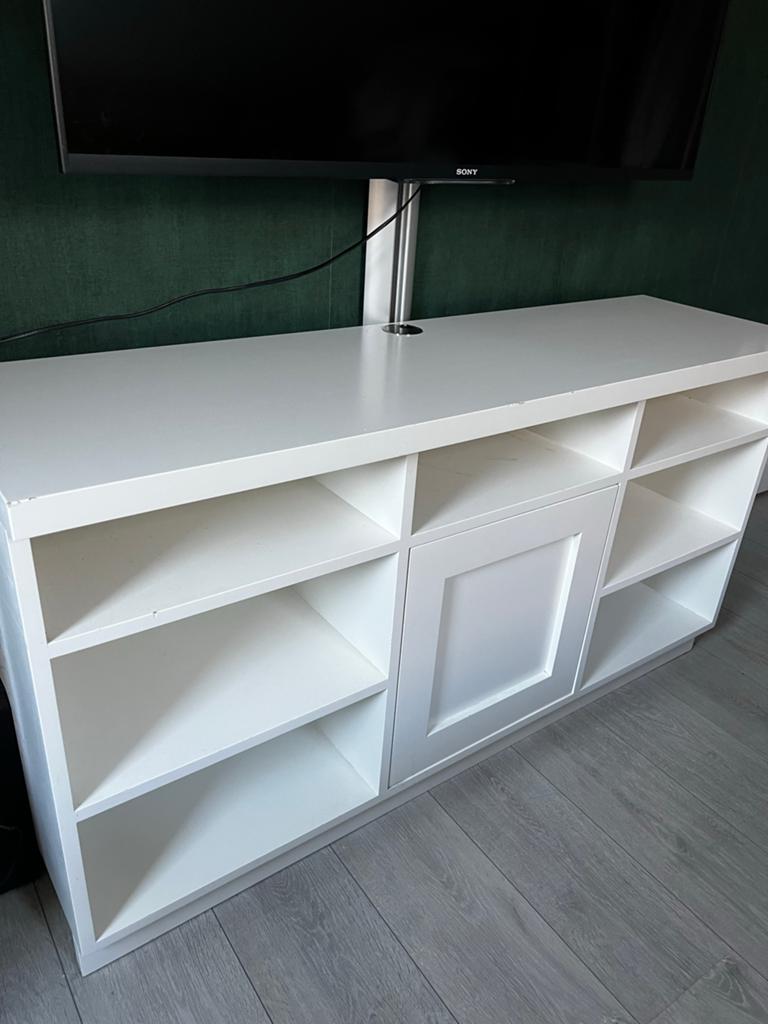 TV-meubel met opbergruimte - kleine reparaties nodig, Ophalen, Gebruikt, 100 tot 150 cm, Minder dan 100 cm