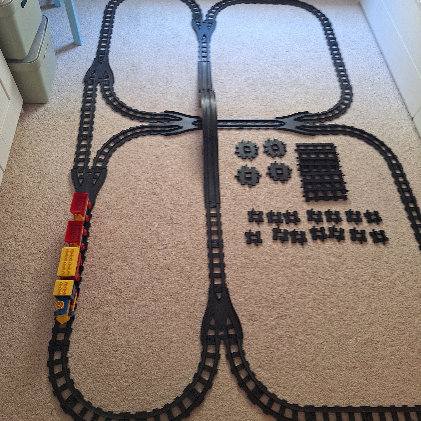 Duplo Trein met uitgebreide rails en accessoires, Ophalen, Compleet, Gebruikt, Duplo
