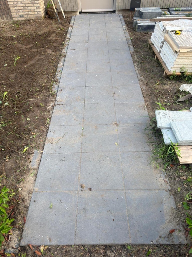 Grijze Betontegels / Stoeptegels 40x40 cm – Antraciet/ Grijs, Tuin en Terras, Tegels en Klinkers, Ophalen, 5 tot 10 m², Zo goed als nieuw