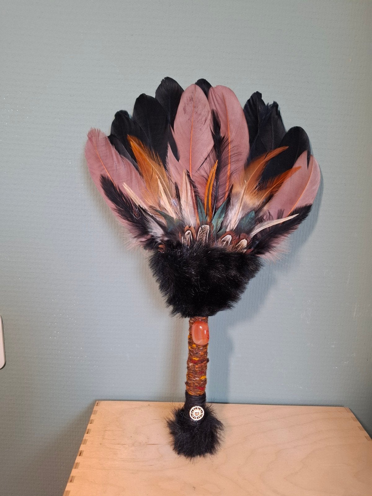 Smudge veren / Feather fan van gans, haan en fazant, Ophalen of Verzenden