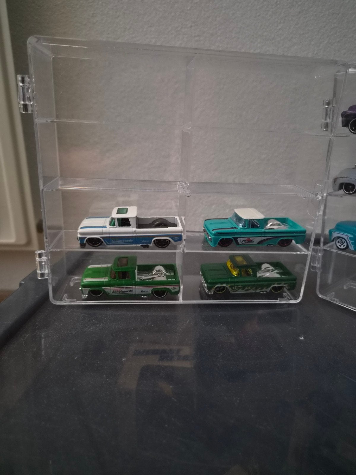 10 st. Hot Wheels pickups incl vitrines, Ophalen of Verzenden, Gebruikt, Auto