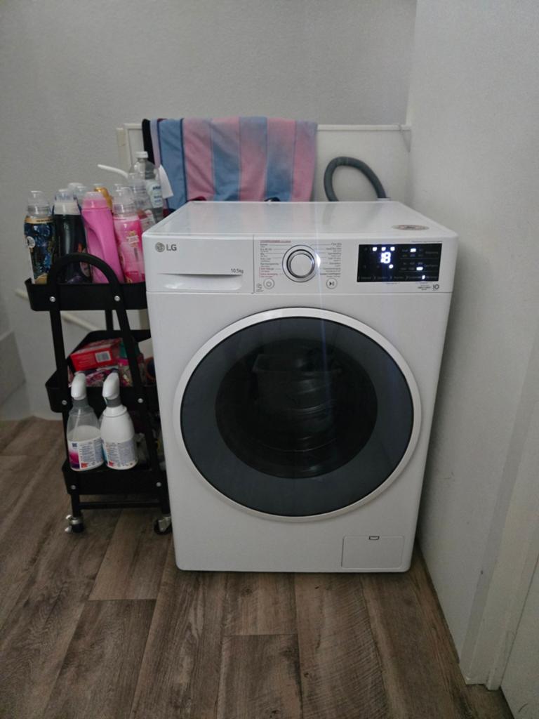 Lg F4WV310S6E 10,5kg, Ophalen, 85 tot 90 cm