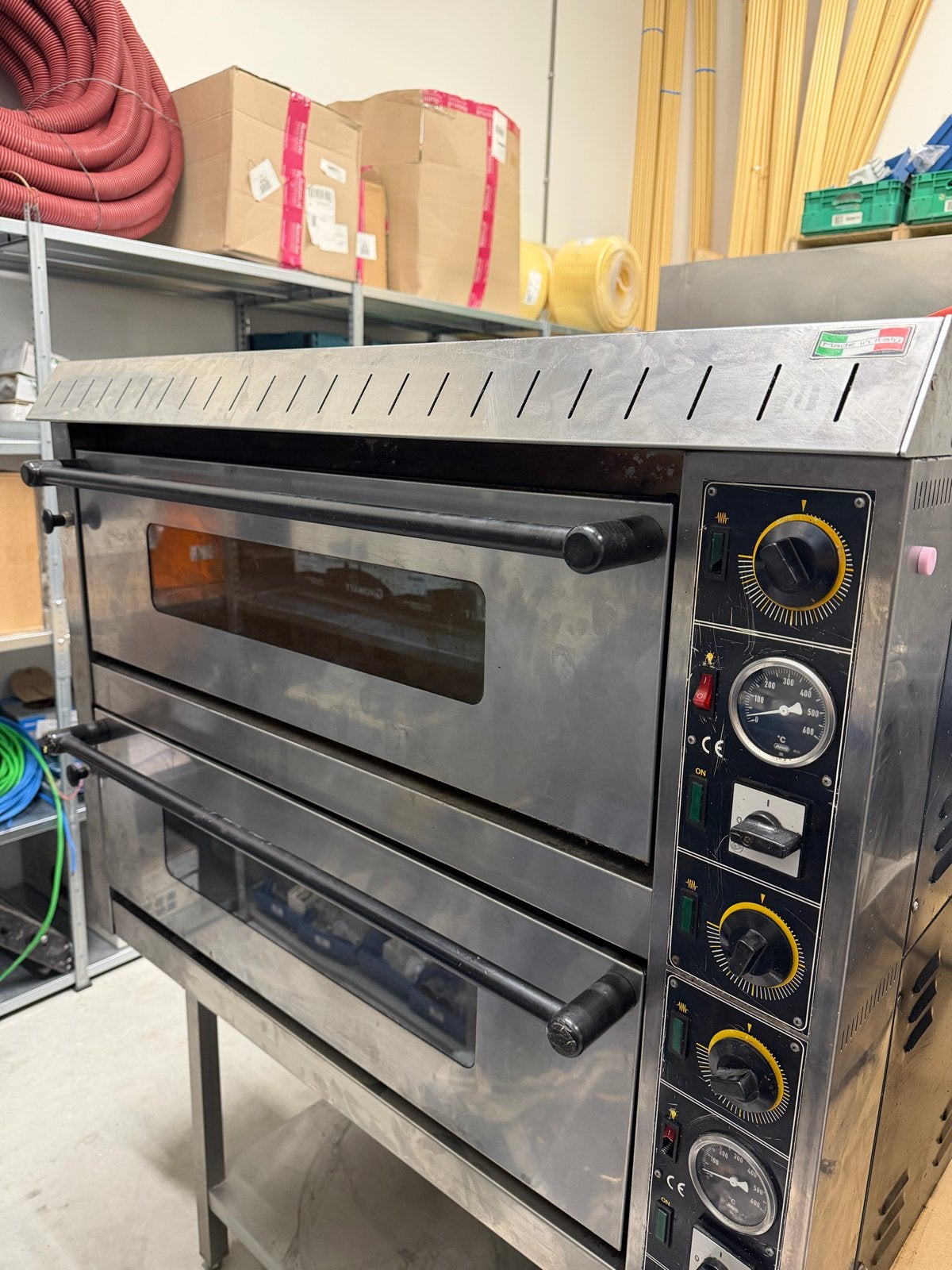 Professionele dubbele pizzaoven - Horeca kwaliteit, Witgoed en Apparatuur, Pizzaoven, Ophalen of Verzenden, Vrijstaand, 60 cm of meer