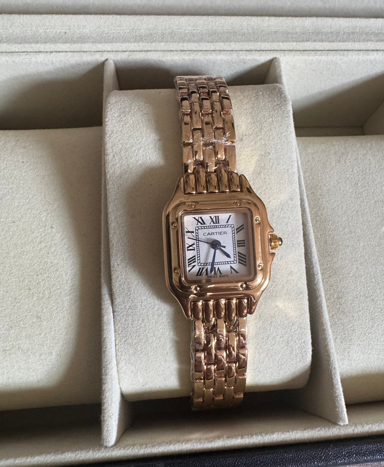 Cartier Panthère mini dames horloge, Ophalen of Verzenden, Nieuw, Staal, Overige merken