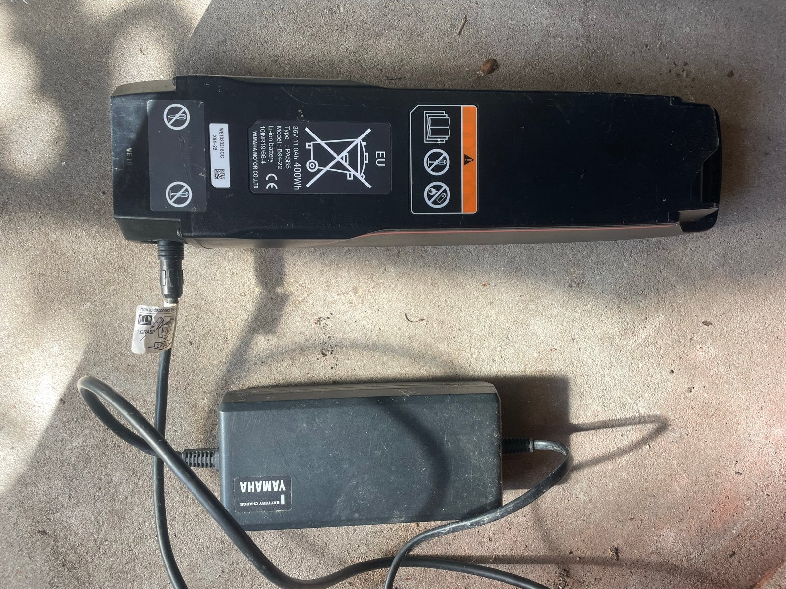 Yamaha E-bike Accu 400Wh met Oplader, Gebruikt