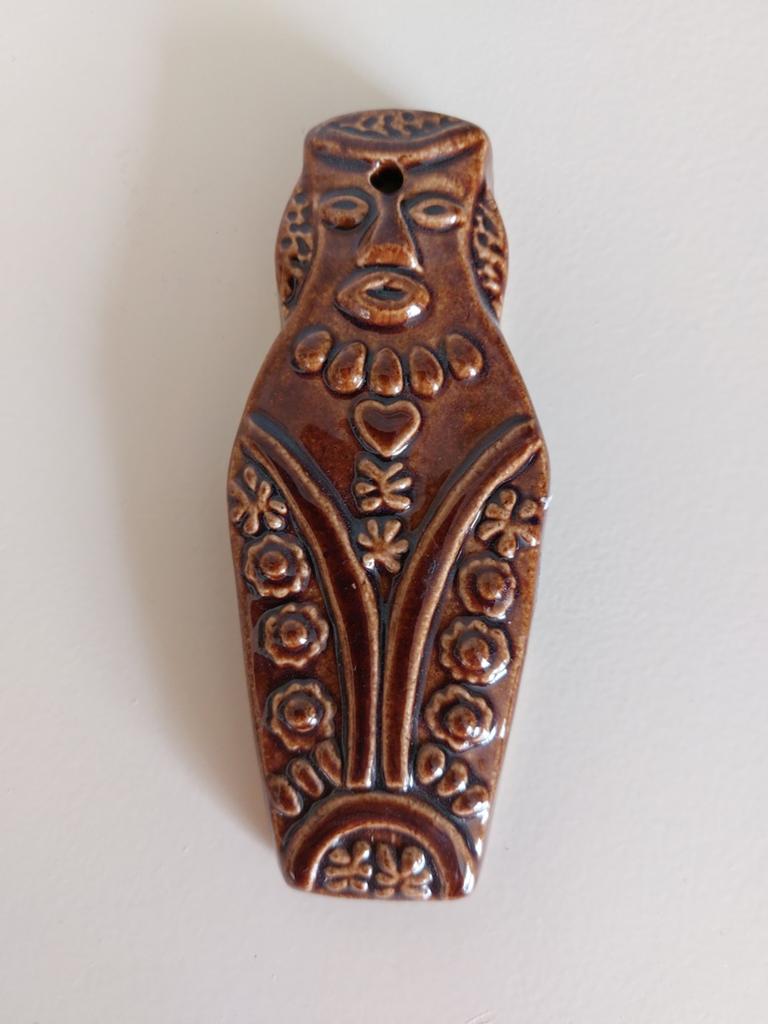 Decoratieve geglazuurde Abraham hanger, Antiek en Kunst, Antiek | Keramiek en Aardewerk, Ophalen of Verzenden