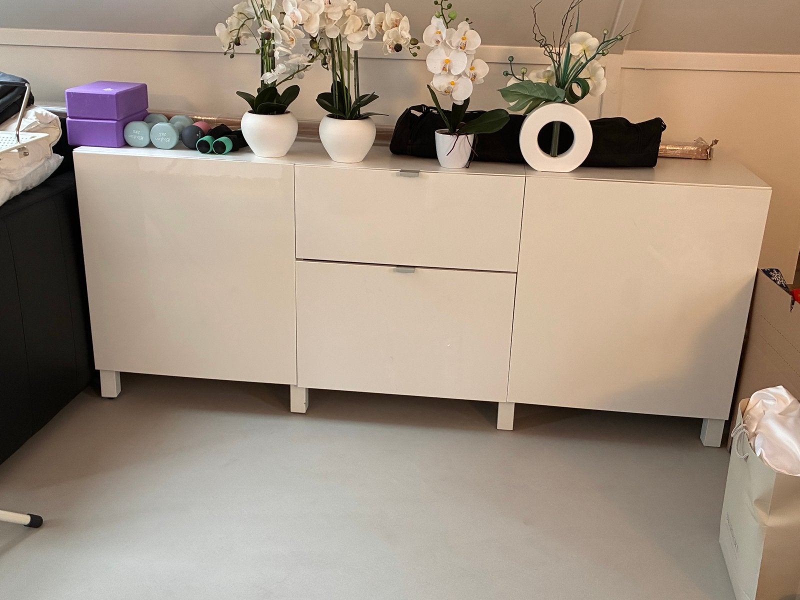 IKEA Besta kastje met lades en planken - 180x40x75 cm, Ophalen, Gebruikt, 150 tot 200 cm, Met lade(s)