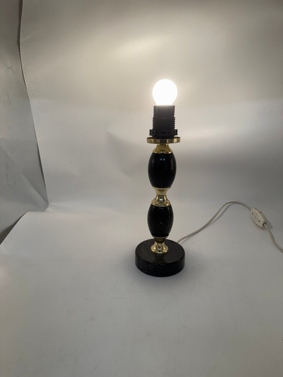 Vintage Hollywood Regency Lampvoet Zwart Marmer, Ophalen of Verzenden, Huis en Inrichting