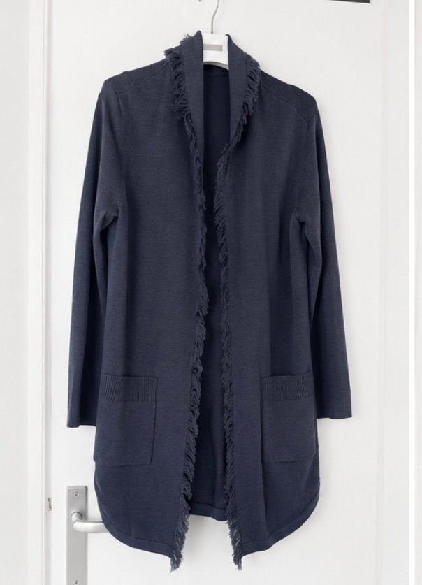 Repeat vest met franjes, Ophalen of Verzenden, Gedragen, Maat 38/40 (M), Blauw