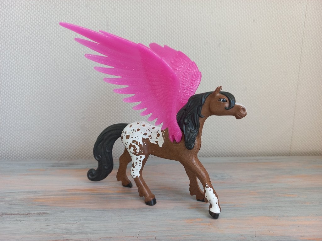 Playmobil Pegasus Paard, Bruin/Roze uit set 70074, Losse onderdelen, Ophalen of Verzenden, Zo goed als nieuw, Figuren