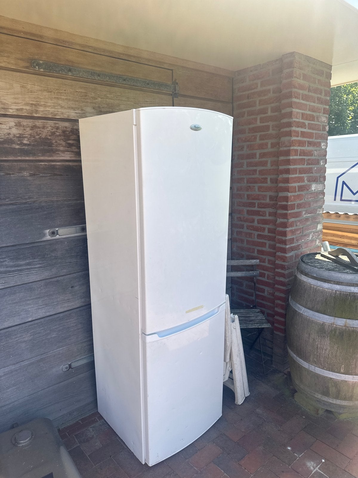 Whirlpool Koel-vriescombinatie - Wit, Goede Staat, Ophalen, Gebruikt, 200 liter of meer, 60 cm of meer