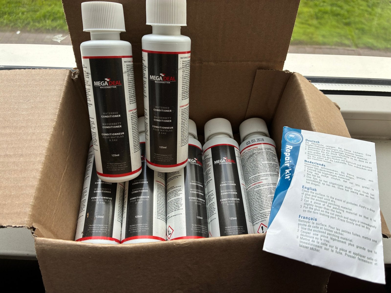 Waterbed conditioner  7 flesjes & repair kit, Ophalen of Verzenden, Nieuw, Eenpersoons