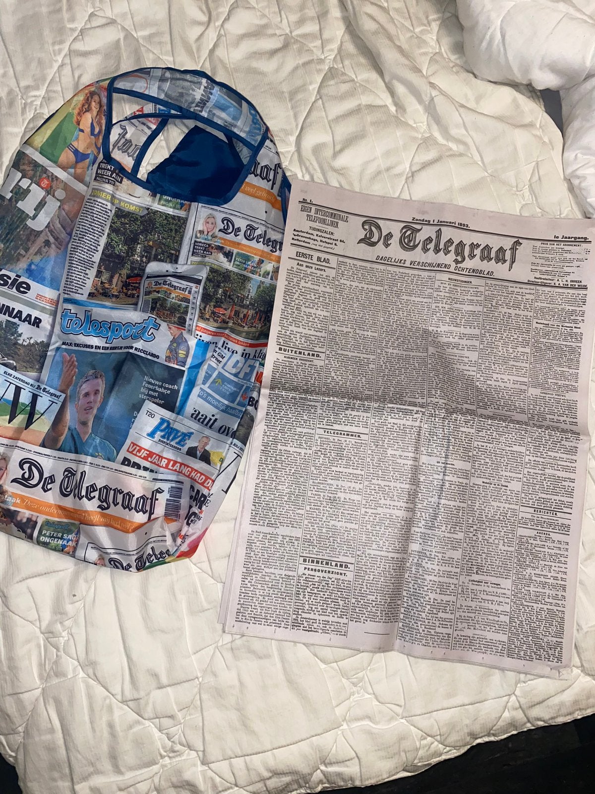 Telegraaf krant 1893, Boeken, Tijdschriften en Kranten, Ophalen of Verzenden, Nieuw, Krant