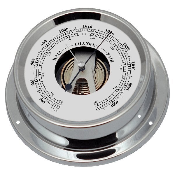 Te koop Barometer verchroomd 125/100mm, Ophalen of Verzenden, Nieuw, Interieur en Kussens
