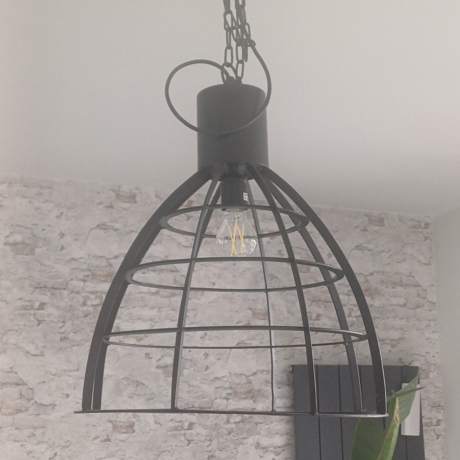 Industriële hanglamp Kwantum, metaal, zwart, Gebruikt, Metaal, Industrieel, E27 (groot)
