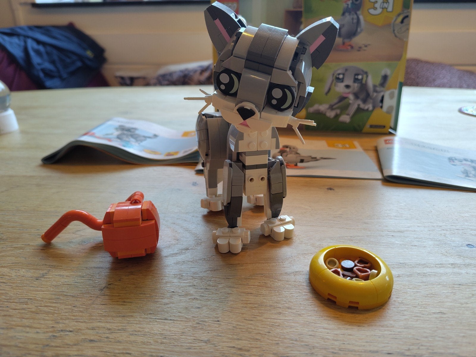 Lego Creator 3-in-1 Kat, Hond of Duif (Set 31163), Lego, Inclusief instructies, Ophalen of Verzenden, Zo goed als nieuw