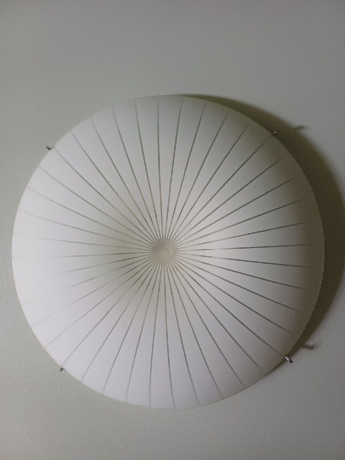 IKEA Plafondlamp 50 cm doorsnee - Melkglas, Huis en Inrichting, Ophalen, Gebruikt, Glas, Modern