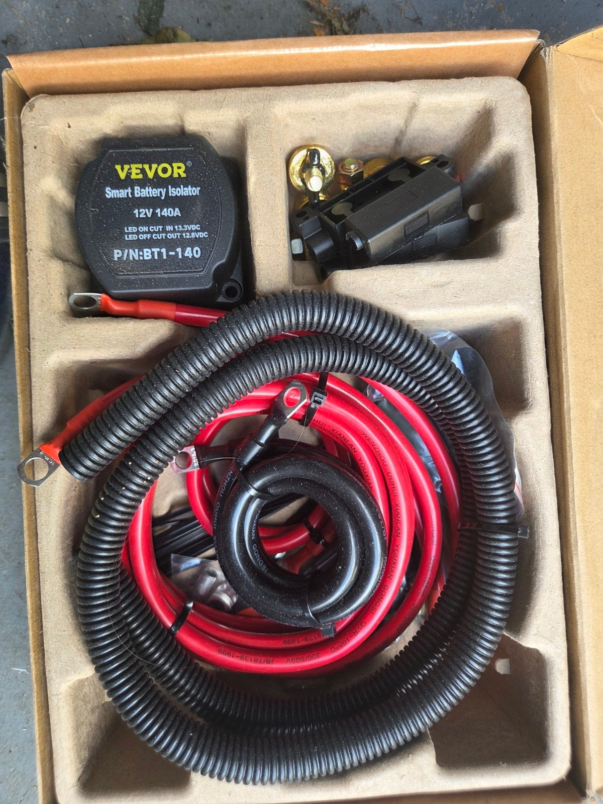 Accu schakelaar kit 12V 140A voor boot/camper (Vevor), Ophalen of Verzenden
