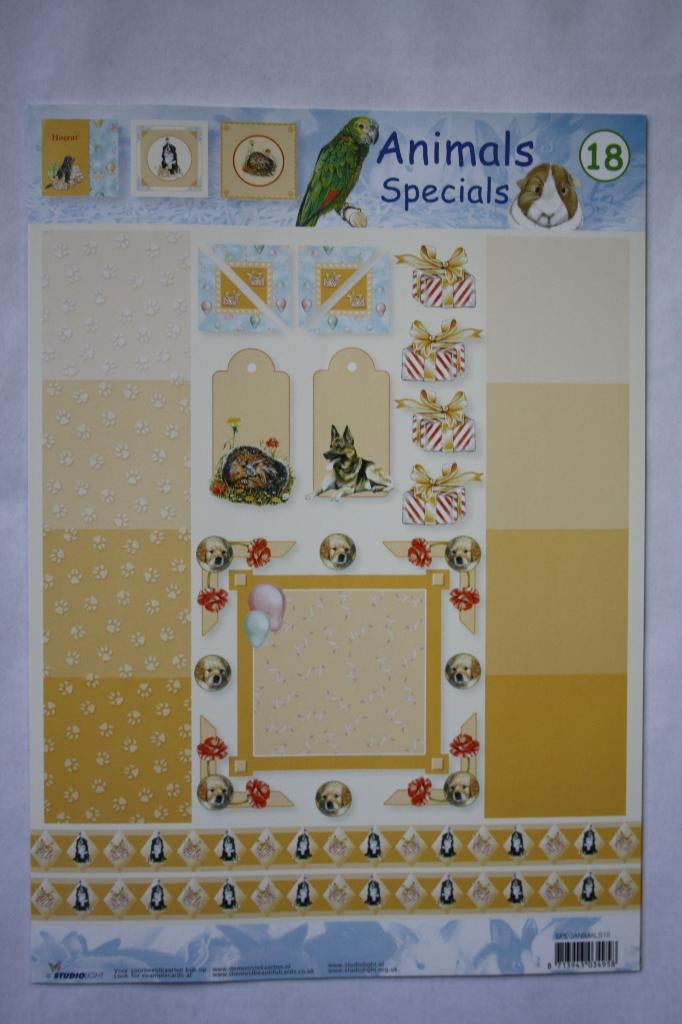 10 stuks Knipvellen Animals Specials 7106, Ophalen of Verzenden, Nieuw, Dieren, Knipvel