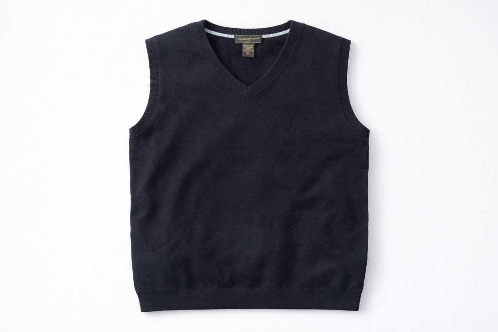 Blauw Eddie Bauer trui – XL – klassieke V‑hals van katoenmix, Eddie Bauer, Blauw, Maat 56/58 (XL), Ophalen of Verzenden