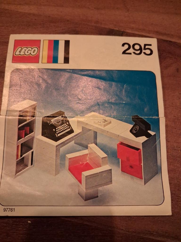 LEGO Bureau Set 295 - Vintage Kantoor Meubels, Gebruikt, Overige thema's, Lego, Compleet