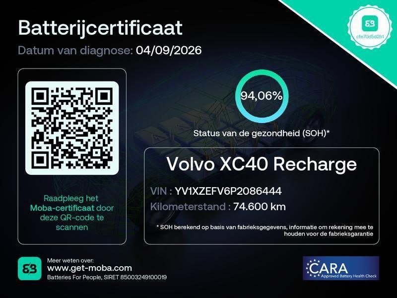 Foto 3 van Volvo XC40 Recharge Pro 70kWh AdaptiveCruise Camera Stoel/st