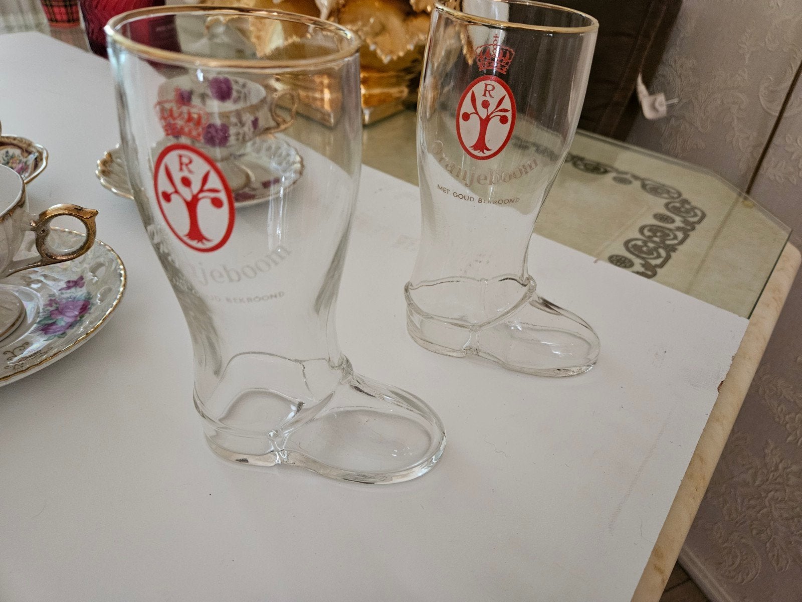 oranje boom bierlaars glas rijlaars, Verzamelen, Ophalen of Verzenden, Zo goed als nieuw, Glas of Glazen, Oranjeboom