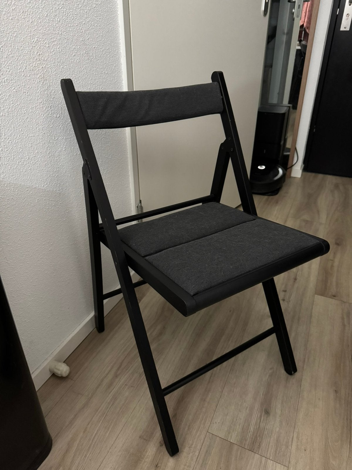 4 opvouwbare stoelen klapstoelen - Donkergrijs, Ophalen, Gebruikt, Vier, Stof