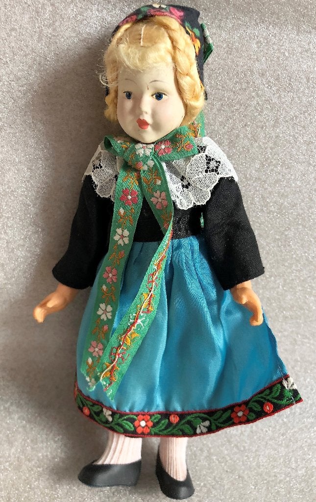 Oud Klederdracht Popje 20 cm 1930/1950, Ophalen of Verzenden, Gebruikt, Pop