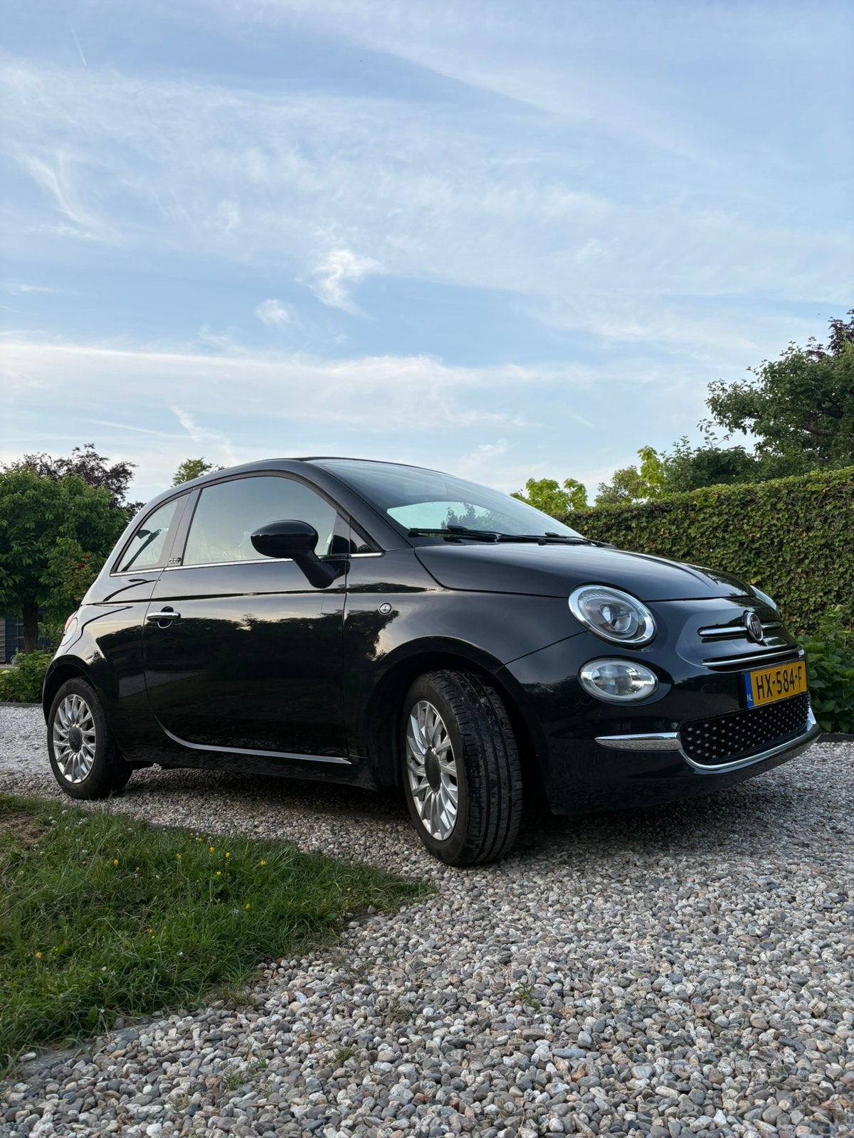 Fiat 500C 0.9 80pk Turbo Twinair 2015 Zwart, Auto's, Fiat, 31 €/maand, Cabriolet, Zwart, Origineel Nederlands