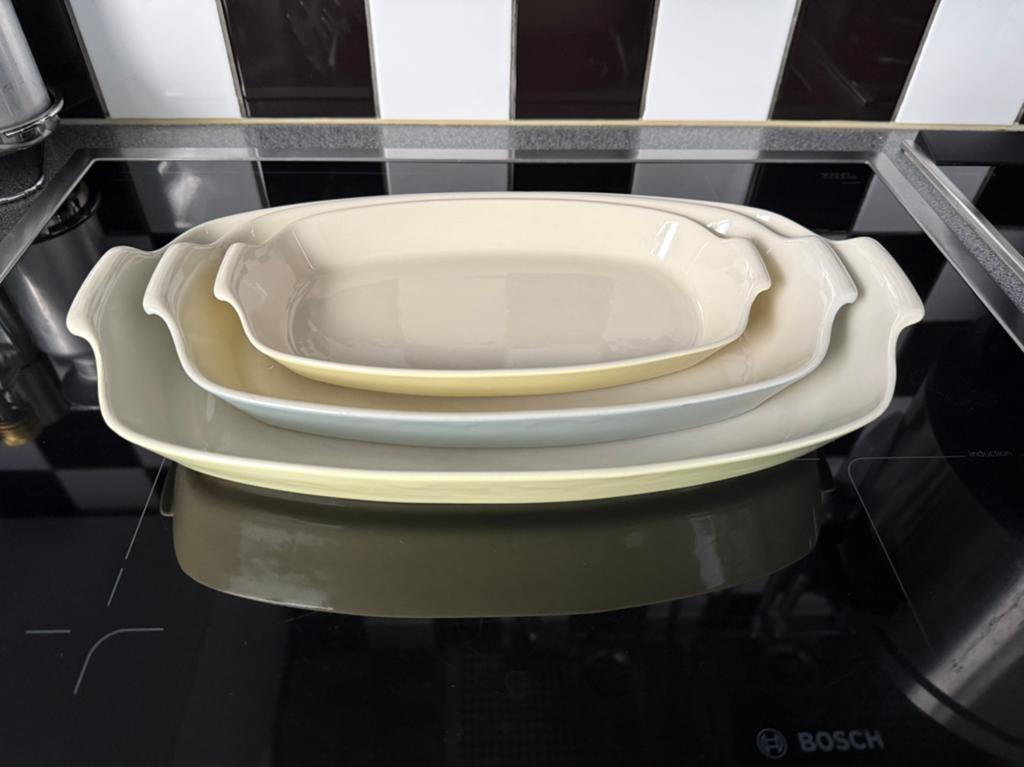 3 pastel Parafeu ovenschalen Regout de Sphinx Maastricht, Antiek en Kunst, Ophalen of Verzenden