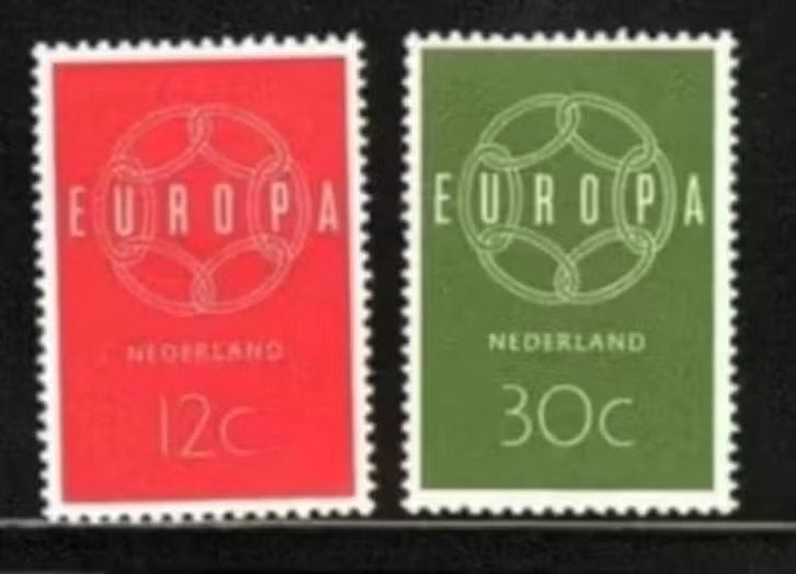 nederland nvph 727 - 728 (ongebruikt), Verzenden, Na 1940, Postfris
