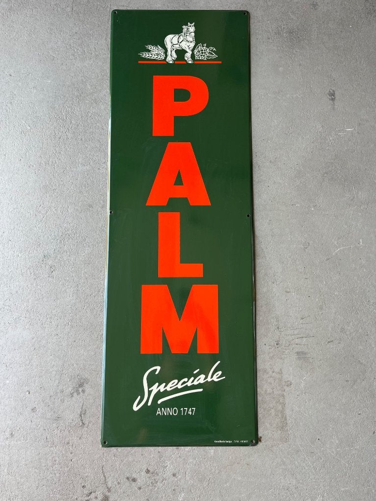emaille bord biermerk 'speciale' PALM, Ophalen, Zo goed als nieuw, Reclamebord, Plaat of Schild, Palm