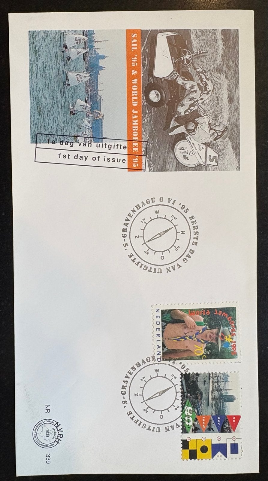 Eerste Dag Uitgifte SAIL '95 & World Jamboree '95, Ophalen of Verzenden, Onbeschreven, Nederland