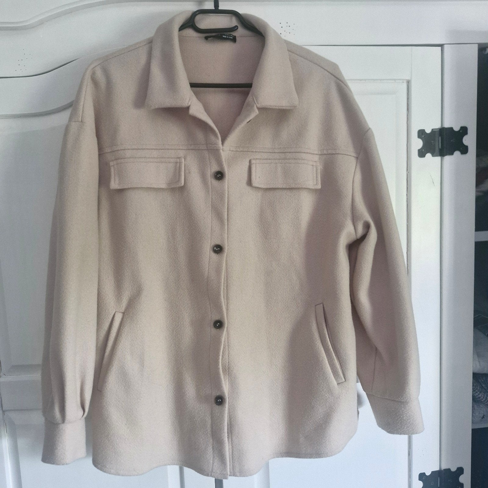 Shein blouse met steekzakken - Zo goed als nieuw, Kleding | Dames, Beige, Maat 42/44 (L), Ophalen of Verzenden, Zo goed als nieuw