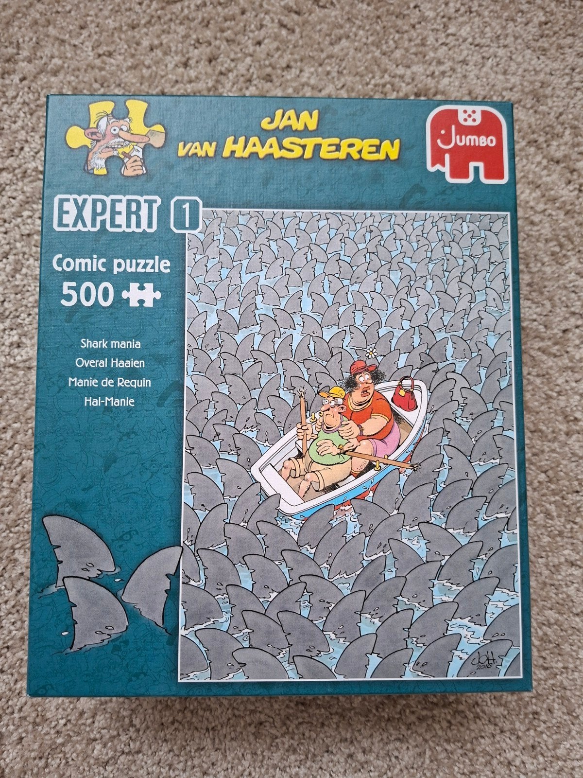 Jan van haasteren puzzel 500 st Expert Haaien, Hobby en Vrije tijd, Ophalen, 500 t/m 1500 stukjes, Zo goed als nieuw, Legpuzzel