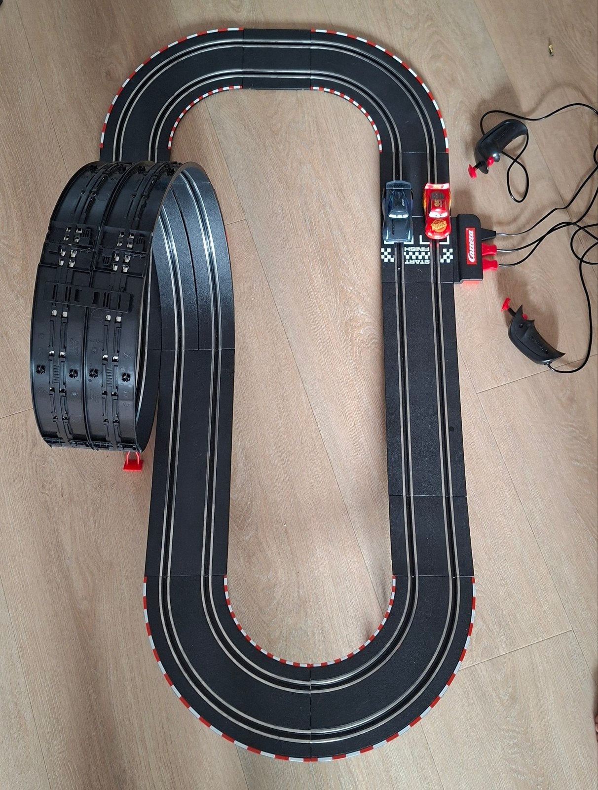 Cars racebaan met looping, Overige merken, Gebruikt, Ophalen of Verzenden, Met looping
