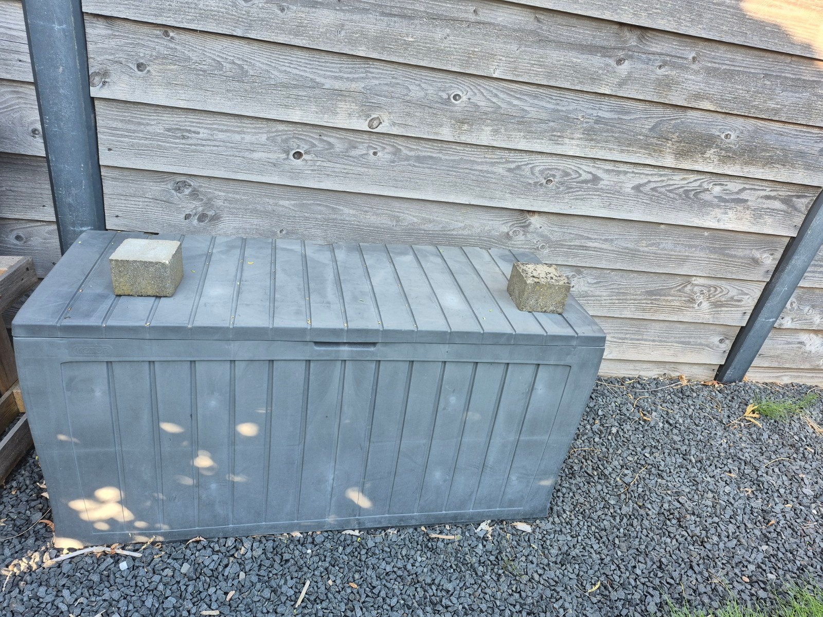 Tuinset met 4 zitplekken, kussenbox en kussens, Ophalen, 4 zitplaatsen, Gebruikt, Bank