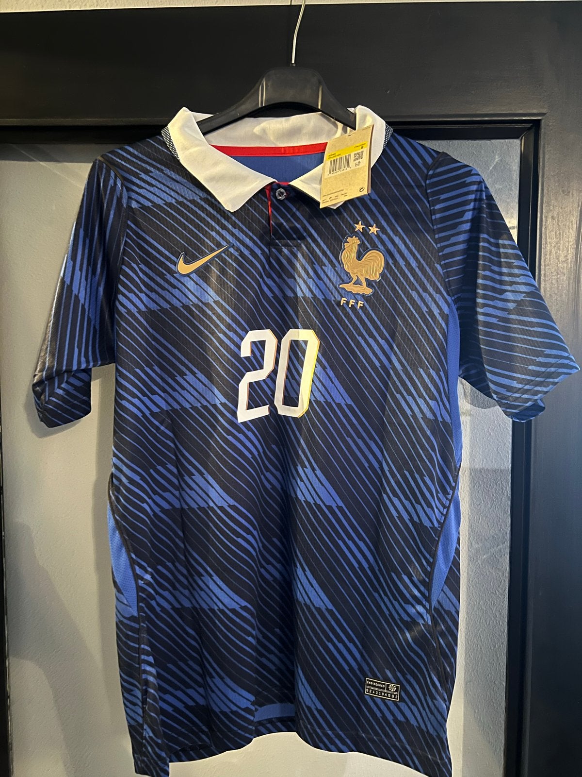 Frankrijk voetbalshirt blauw - Doue #20 - Maat S - Nieuw, Sport en Fitness, Voetbal, Maat S, Ophalen of Verzenden, Nieuw, Shirt