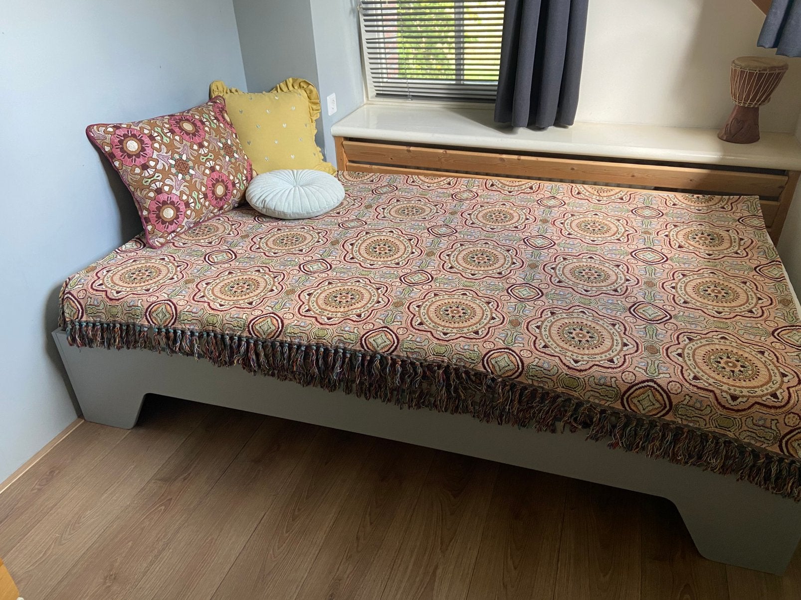 Bed ombouw en lattenbodem twijfelaar/120 cm Nous Living, Ophalen, Zo goed als nieuw, Twijfelaar, 120 cm