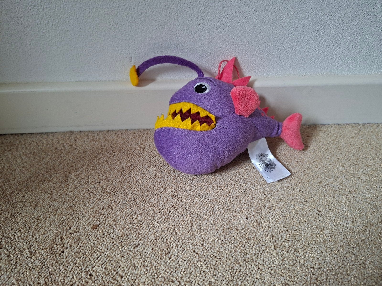 Paarse hengelvis knuffel  lidl, Paars, Overige typen, Ophalen of Verzenden, Zo goed als nieuw