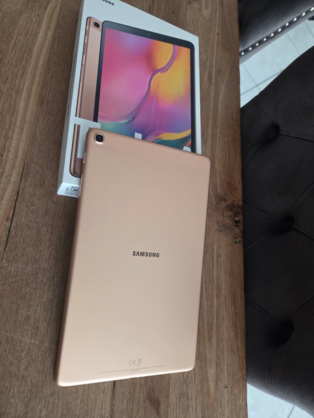 samsung galaxy tab a 32 gb kras schade vrij 10.1 inch gold k, Computers en Software, Ophalen of Verzenden, Zo goed als nieuw, 10 inch