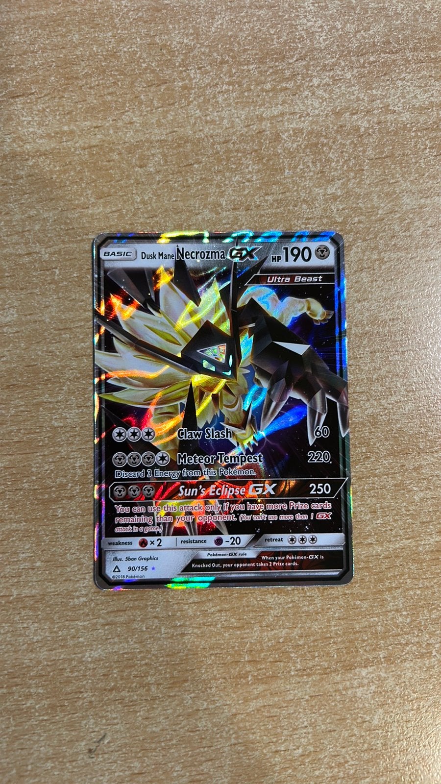 Dusk Mane Necrozma GX 90/156 Ultra Prism, Ophalen of Verzenden, Zo goed als nieuw