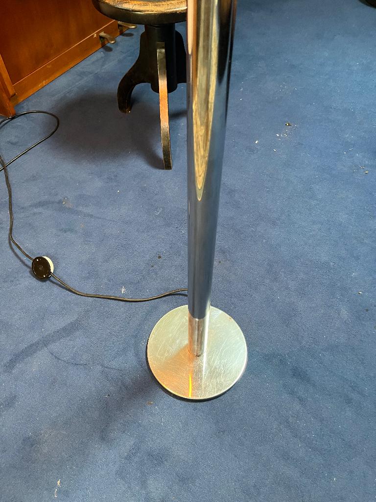 Seventies Metaal Chrome Zwanenhals Steinhauer leeslamp, Ophalen, Gebruikt, 100 tot 150 cm, Metaal