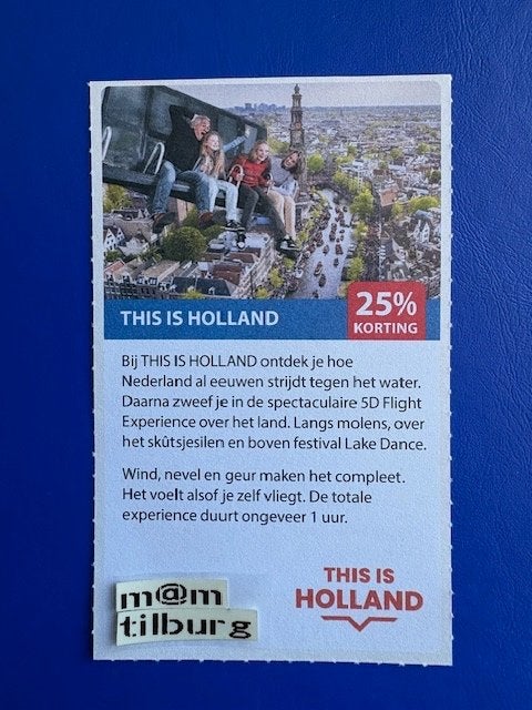 THIS IS HOLLAND 25% korting tot 1-7-2027, Tickets en Kaartjes, Drie personen of meer, Kortingskaart