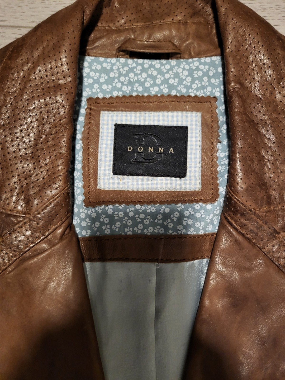 Leren jasje Donna - Bruin - Maat 40 (M), Kleding | Dames, Maat 38/40 (M), Bruin, Ophalen of Verzenden, Zo goed als nieuw