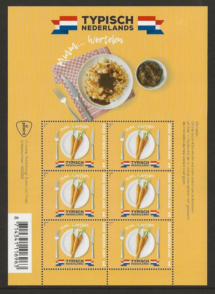 Vel typisch nederland wortelen no 3834, postfris, Ophalen of Verzenden, Postfris
