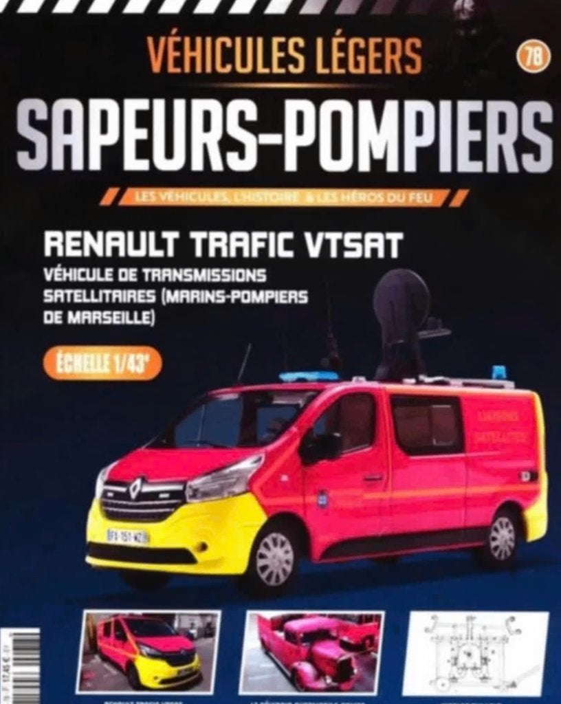 Renault trafic VTSAT BRANDWEER satelliet schaal 1/43 # 78, Verzenden, Nieuw, Auto, Overige merken