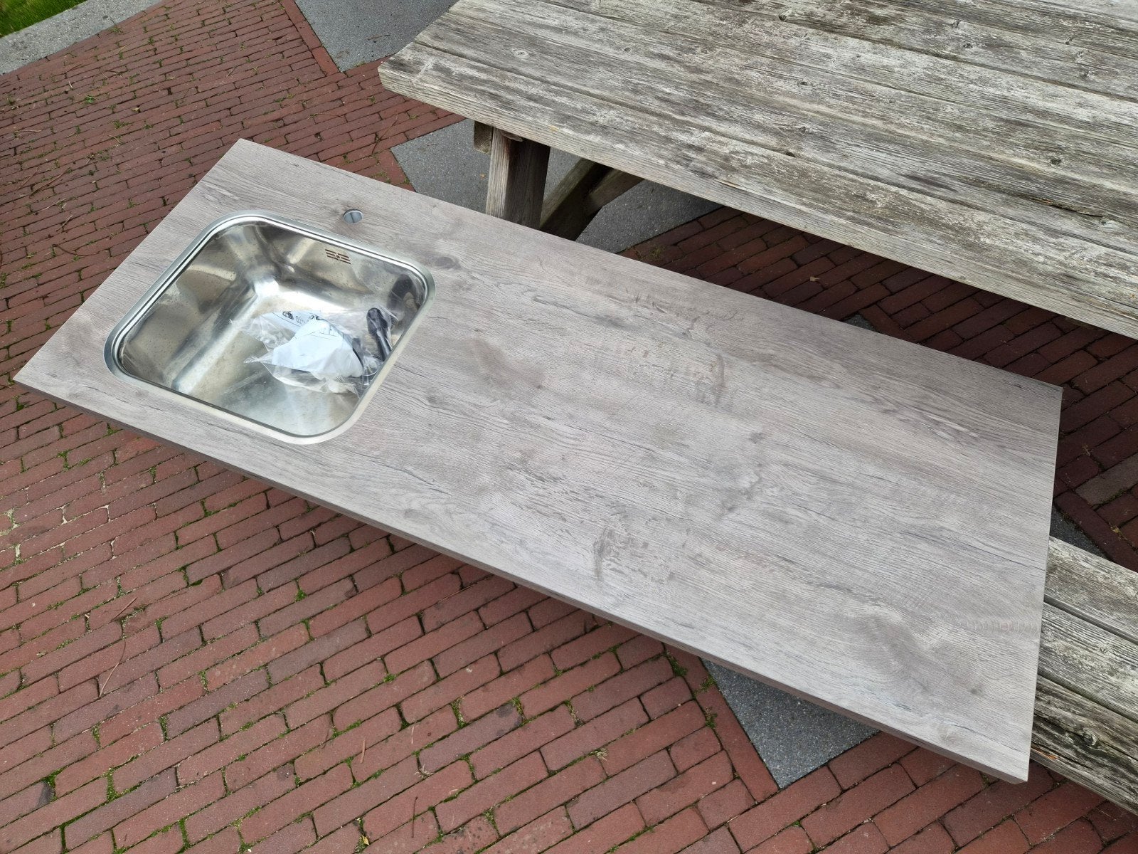 Nieuw aanrechtblad met spoelbak - 150x60 cm, Ophalen, Nieuw