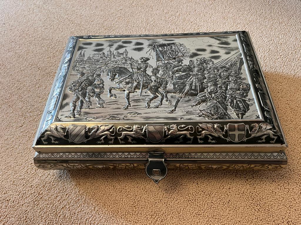 Grote blikken trommel vintage, Ophalen of Verzenden